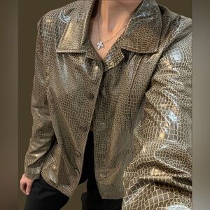 Faux Croc Jacket